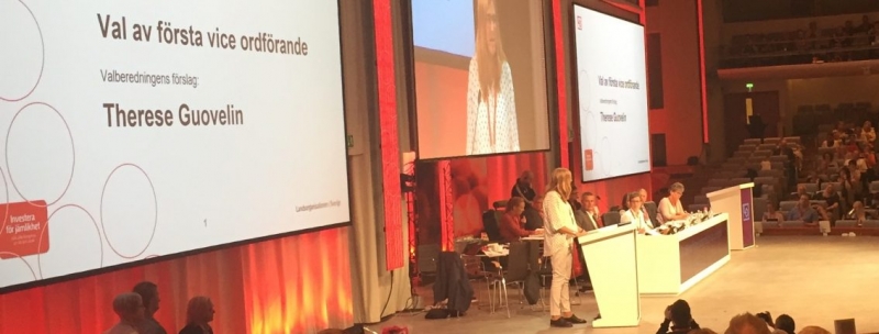 Therese Guovelin vald till förste vice ordförande i LO