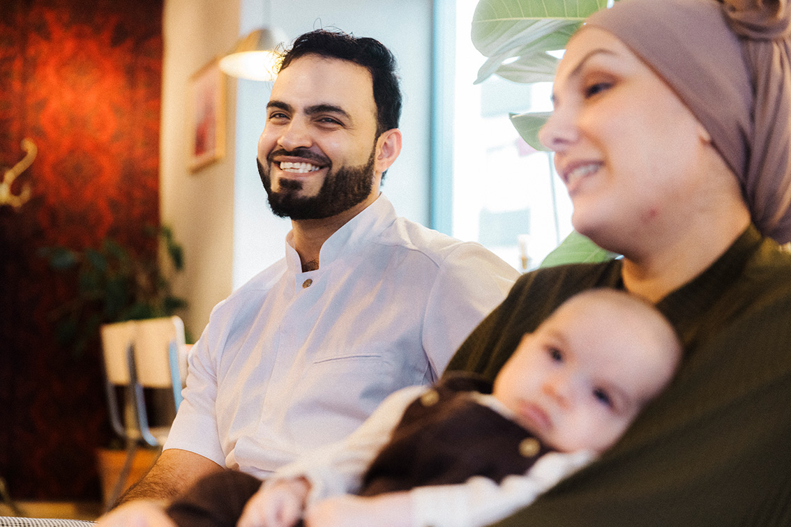 Nasib Abdulrasool i köket på restaurang Manto.