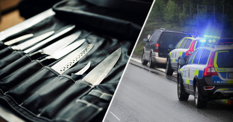 Kockkniv i bil var inte olagligt