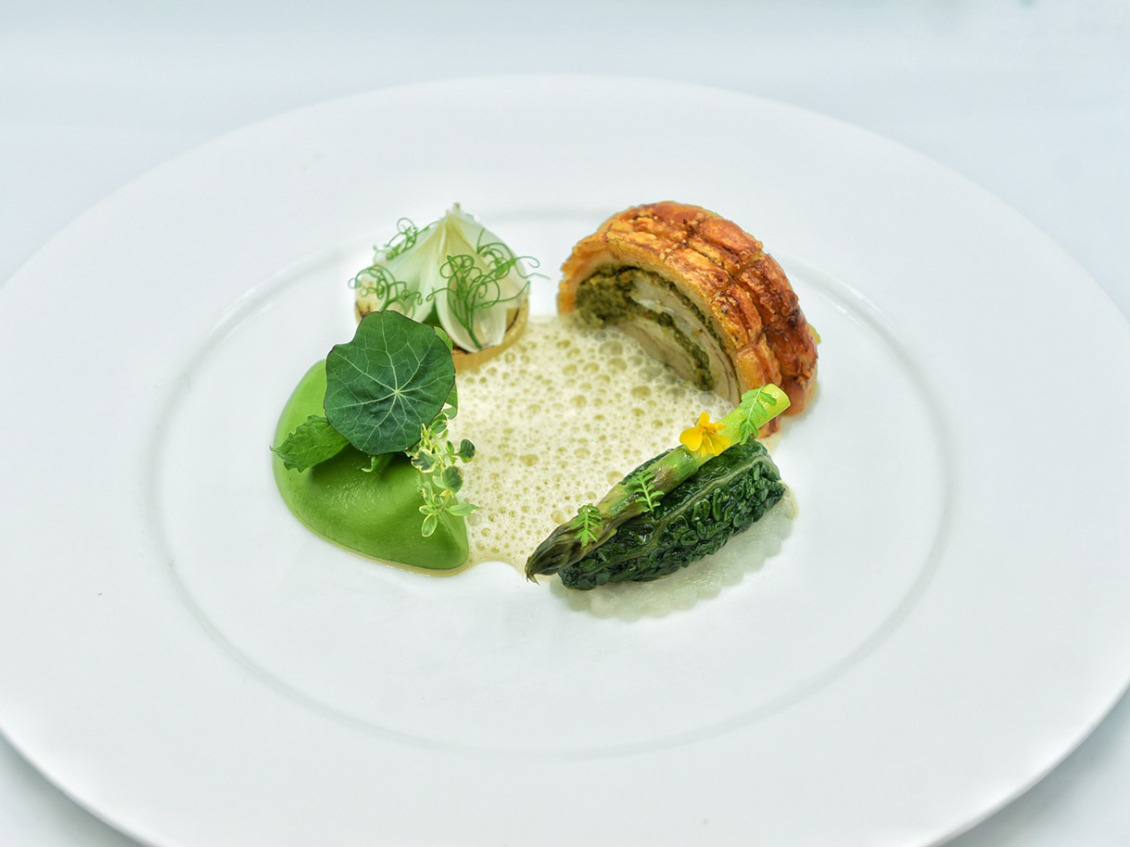 Alma Knez och Nora Pålssons varmrätt med porchetta som gav dem guld i Gymnasie-SM.