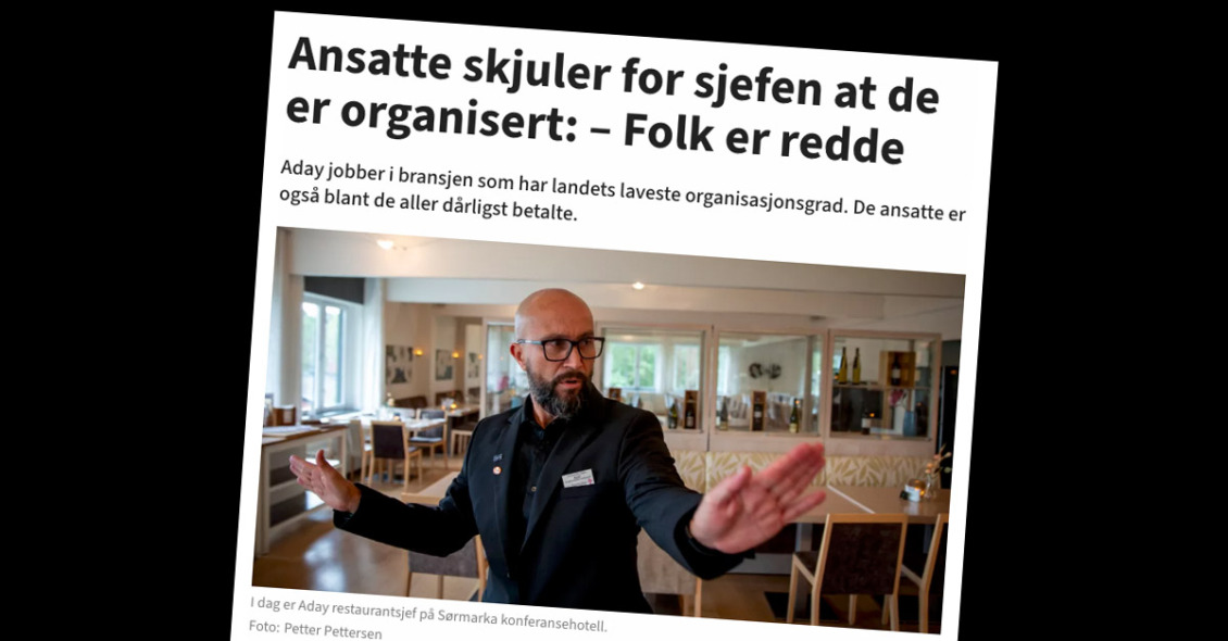 Skärmbild från Magasinet Styrke, på foto syns Aday Rodriques Arias