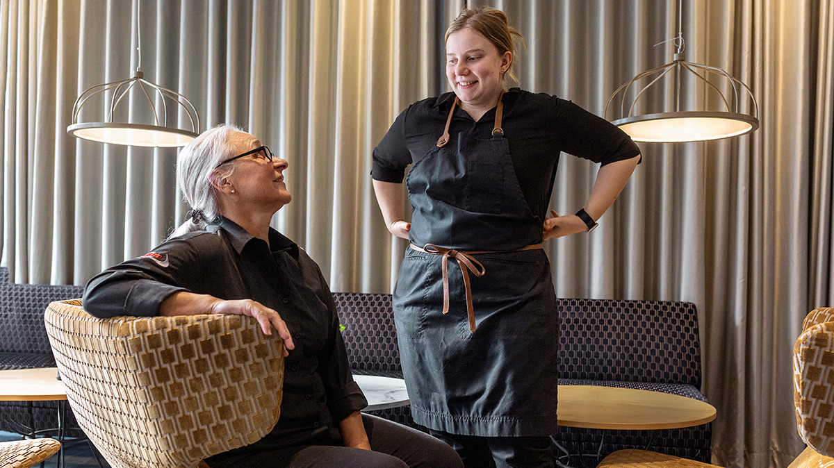 på restaurang Bolaget, Folkets hus i Sandviken