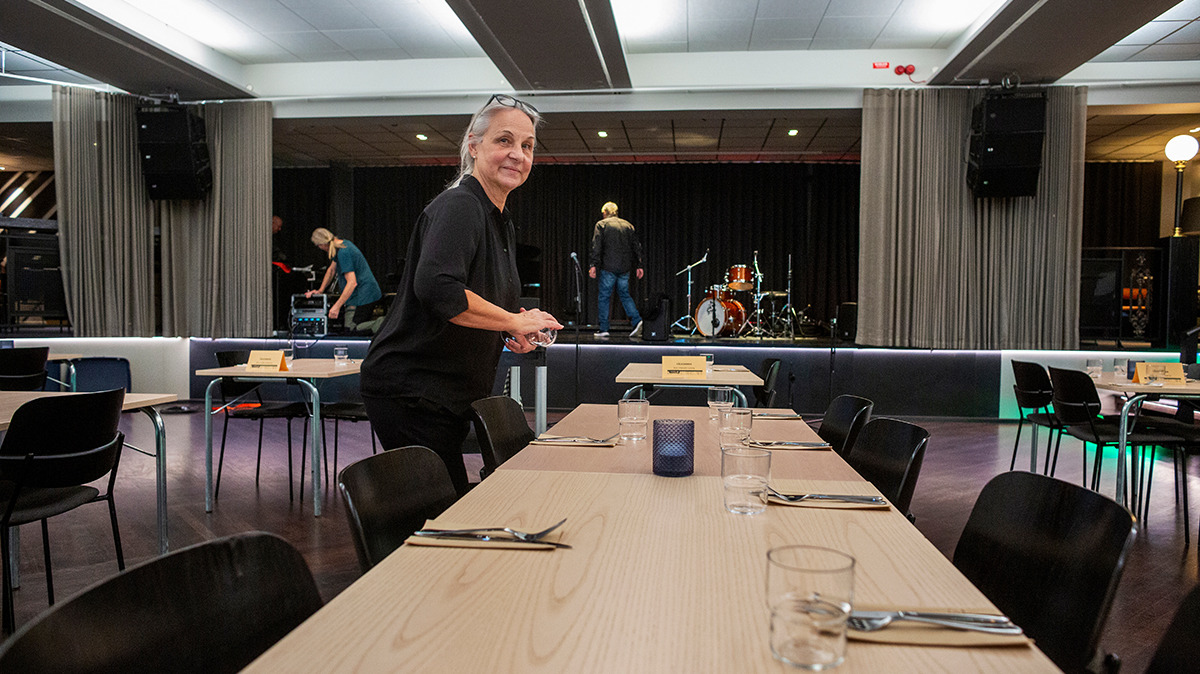 på restaurang Bolaget, Folkets hus i Sandviken