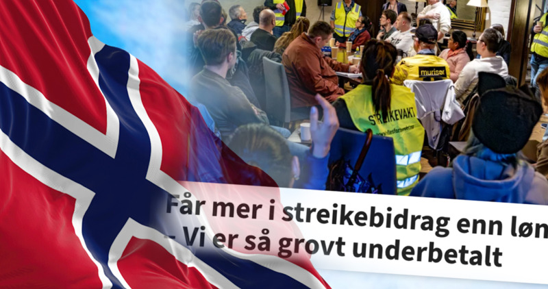 Stor strejk på norska hotell och restauranger