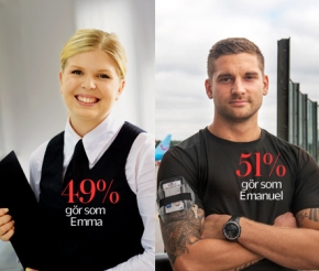 Varannan landar
utanför branschen